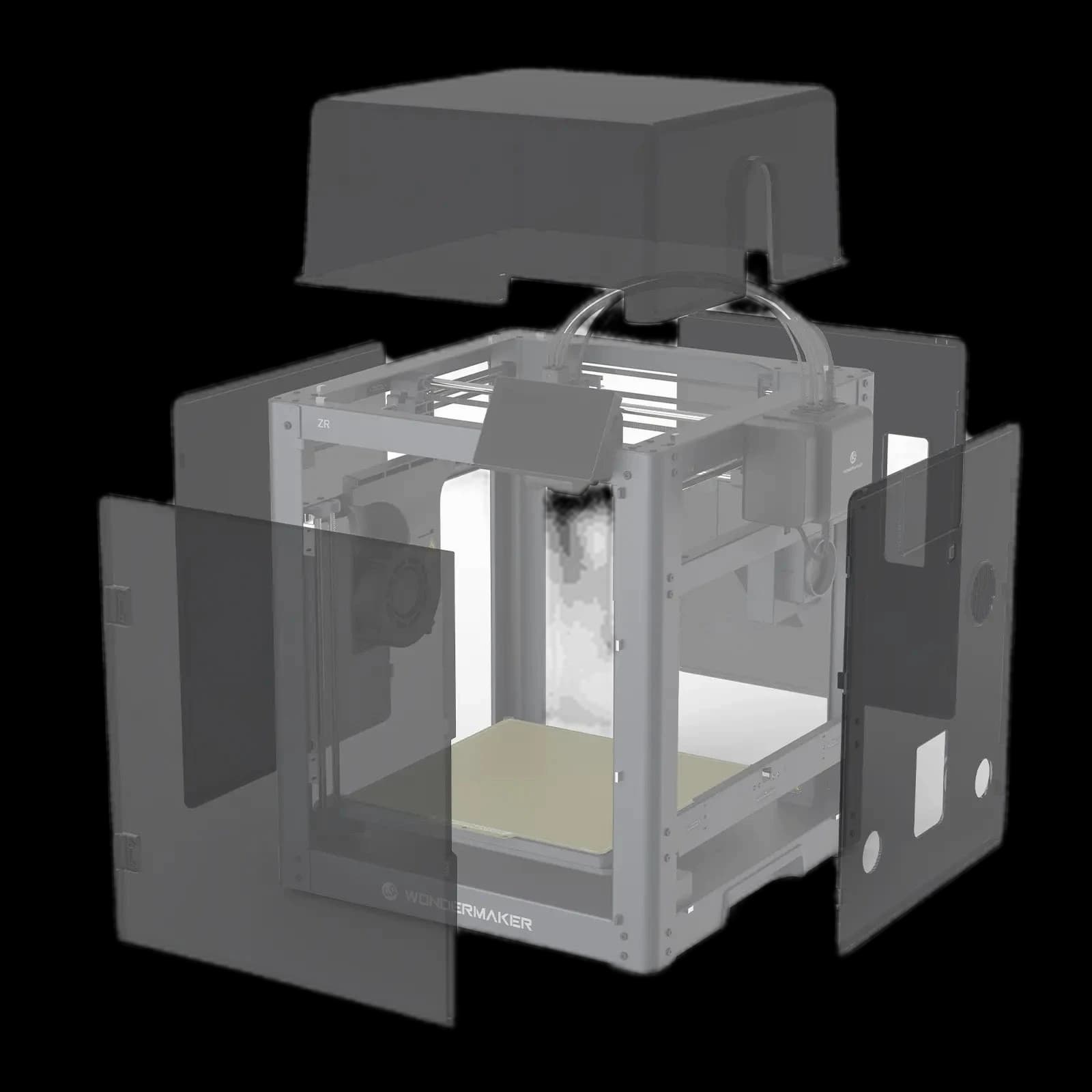 SainSmart x WonderMaker ZR 3D Printer Enclosure Kit, Safer, Quieter Cover with Built-In Air Filtration, Stable Temperature for High-Performance Filaments like ABS, ASA, PETG-CF